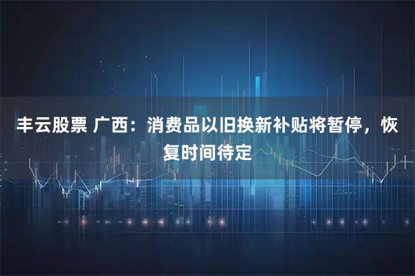 丰云股票 广西：消费品以旧换新补贴将暂停，恢复时间待定